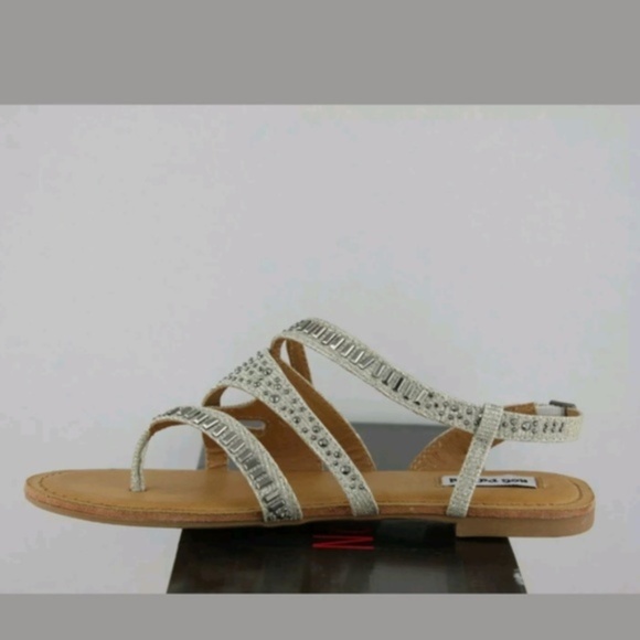 Not Rated Bastin Glitter Nude Sandals - Picture 3 of 4